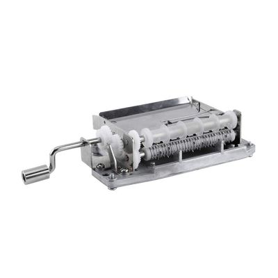 30-Note Music Box, Hand Crank Tape Music Box Movement Part + Puncher+ 3 Strips DIY Your Songs Made of Zinc Alloy, Mental and Paper
