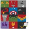 Trends International Marvel Comics - Avengers - Minimalist Grid Wall Poster, 14.725" x 22.375", Premium Poster & Mount Bundle view 1
