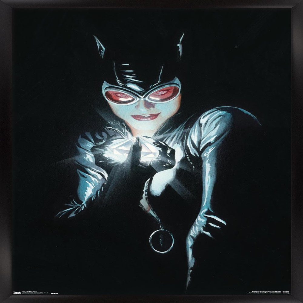 Trends International DC Comics - Catwoman - Portrait Wall Poster, 14.725" x 22.375", Black Framed Version