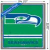 NFL Seattle Seahawks - Retro Logo 15 Wall Poster, 34L" x 22.4W", Barnwood Framed Version view 3