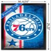 Trends International NBA Philadelphia 76ers - Logo 15 Wall Poster, 14.725" x 22.375", Black Framed Version view 3