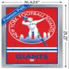 NFL New York Giants - Retro Logo 15 Wall Poster, 22.4L" x 14.7W", Silver Framed Version view 3