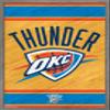 Trends International NBA Oklahoma City Thunder - Logo 14 Wall Poster, 22.375" x 34", Barnwood Framed Version view 1