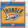 Trends International NBA Oklahoma City Thunder - Logo 14 Wall Poster, 22.375" x 34", Barnwood Framed Version view 3