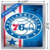 Trends International NBA Philadelphia 76ers - Logo 15 Wall Poster, 14.725" x 22.375", Silver Framed Version view 3