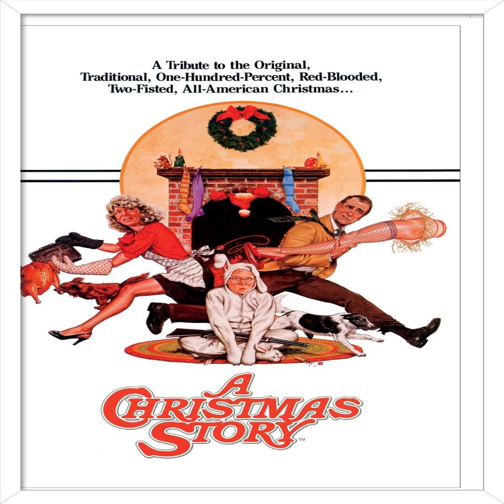 A Christmas Story - One Sheet Wall Poster, 22.4L x 14.7W, White Framed Version