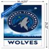 Trends International NBA Minnesota Timberwolves - Logo 18 Wall Poster, 14.725" x 22.375", White Framed Version view 3