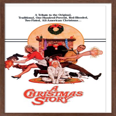 A Christmas Story - One Sheet Wall Poster, 22.4L x 14.7W, Mahogany Framed Version