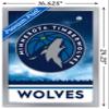 Trends International NBA Minnesota Timberwolves - Logo 18 Wall Poster, 14.725" x 22.375", Silver Framed Version view 3