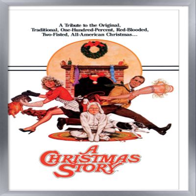 A Christmas Story - One Sheet Wall Poster, 22.4L x 14.7W, Silver Framed Version