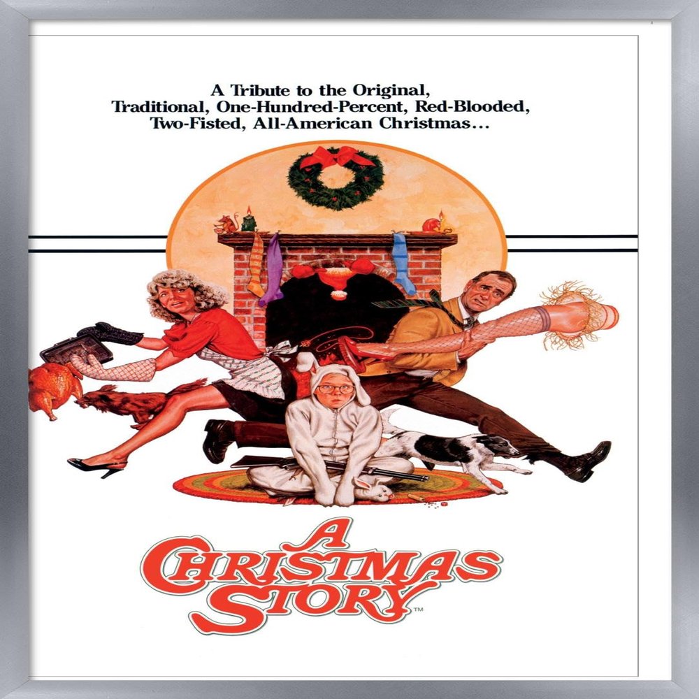 A Christmas Story - One Sheet Wall Poster, 22.4L x 14.7W, Silver Framed Version