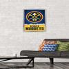 Trends International NBA Denver Nuggets - Logo 18 Wall Poster, 14.725" x 22.375", Silver Framed Version view 2