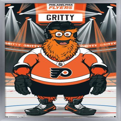 Trends International NHL Philadelphia Flyers - Gritty 19 Wall Poster, 14.725" x 22.375", Silver Framed Version