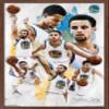 Trends International NBA Golden State Warriors - Stephen Curry 16 Wall Poster, 14.725" x 22.375", Mahogany Framed Version view 1