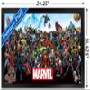 Marvel Comics The Marvel Lineup Wall Poster, 22.4L" x 14.7W", Black Framed Version view 3