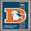 Trends International NFL Denver Broncos - Retro Logo 14 Wall Poster, 14.725" x 22.375", Barnwood Framed Version view 1