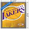 Trends International NBA Los Angeles Lakers - Logo 13 Wall Poster, 14.725" x 22.375", Barnwood Framed Version view 3