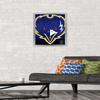 Trends International NFL Baltimore Ravens - Logo 14 Wall Poster, 14.725" x 22.375", Silver Framed Version view 2