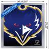 Trends International NFL Baltimore Ravens - Logo 14 Wall Poster, 14.725" x 22.375", Silver Framed Version view 3