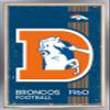 Trends International NFL Denver Broncos - Retro Logo 14 Wall Poster, 14.725" x 22.375", Silver Framed Version view 1