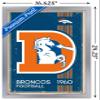 Trends International NFL Denver Broncos - Retro Logo 14 Wall Poster, 14.725" x 22.375", Silver Framed Version view 3