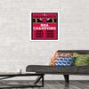 Trends International NBA Chicago Bulls - Champions 13 Wall Poster, 14.725" x 22.375", White Framed Version view 2