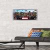Marvel Comics The Marvel Lineup Wall Poster, 22.4L" x 14.7W", Silver Framed Version view 2
