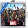 Marvel Comics The Marvel Lineup Wall Poster, 22.4L" x 14.7W", Silver Framed Version view 3