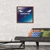 Trends International NBA Charlotte Hornets - Logo 14 Wall Poster, 14.725" x 22.375", Mahogany Framed Version view 2
