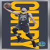 Trends International NBA Golden State Warriors - Stephen Curry 18 Wall Poster, 14.725" x 22.375", Silver Framed Version view 1