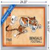 NFL Cincinnati Bengals - Retro Logo 14 Wall Poster, 22.4L" x 14.7W", Silver Framed Version view 3