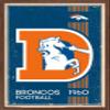 Trends International NFL Denver Broncos - Retro Logo 14 Wall Poster, 14.725" x 22.375", Mahogany Framed Version view 1