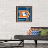 Trends International NFL Denver Broncos - Retro Logo 14 Wall Poster, 14.725" x 22.375", Mahogany Framed Version view 2