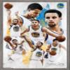 Trends International NBA Golden State Warriors - Stephen Curry 16 Wall Poster, 14.725" x 22.375", Barnwood Framed Version view 1