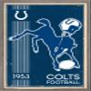 Trends International NFL Indianapolis Colts - Retro Logo 14 Wall Poster, 22.375" x 34", Barnwood Framed Version view 1