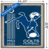 Trends International NFL Indianapolis Colts - Retro Logo 14 Wall Poster, 22.375" x 34", Barnwood Framed Version view 3