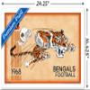 NFL Cincinnati Bengals - Retro Logo 14 Wall Poster, 22.4L" x 14.7W", White Framed Version view 3