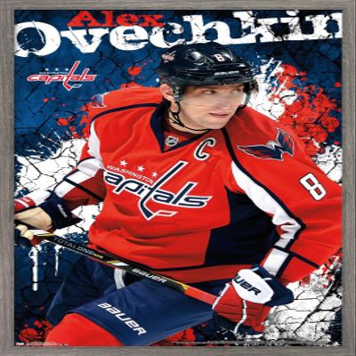 Trends International NHL Washington Capitals - Alex Ovechkin 13 Wall Poster, 14.725" x 22.375", Barnwood Framed Version