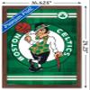 Trends International NBA Boston Celtics - Logo 14 Wall Poster, 14.725" x 22.375", Mahogany Framed Version view 3