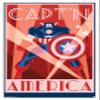 Trends International Marvel Comics - Captain America - Art Deco Wall Poster, 14.725" x 22.375", White Framed Version view 1