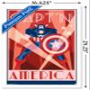 Trends International Marvel Comics - Captain America - Art Deco Wall Poster, 14.725" x 22.375", White Framed Version view 3