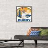 Trends International NBA Golden State Warriors - Stephen Curry 15 Wall Poster, 14.725" x 22.375", Barnwood Framed Version view 2