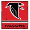 Trends International NFL Atlanta Falcons - Retro Logo 15 Wall Poster, 14.725" x 22.375", White Framed Version view 1