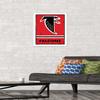 Trends International NFL Atlanta Falcons - Retro Logo 15 Wall Poster, 14.725" x 22.375", White Framed Version view 2