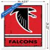 Trends International NFL Atlanta Falcons - Retro Logo 15 Wall Poster, 14.725" x 22.375", White Framed Version view 3