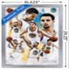Trends International NBA Golden State Warriors - Stephen Curry 16 Wall Poster, 14.725" x 22.375", Silver Framed Version view 3