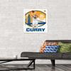 Trends International NBA Golden State Warriors - Stephen Curry 15 Wall Poster, 14.725" x 22.375", White Framed Version view 2