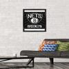 Trends International NBA Brooklyn Nets - Logo 15 Wall Poster, 14.725" x 22.375", Black Framed Version view 2