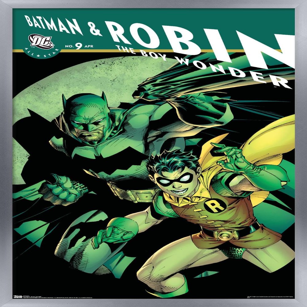 Trends International DC Comics - Batman and Robin The Boy Wonder Wall Poster, 14.725" x 22.375", Silver Framed Version