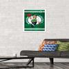 Trends International NBA Boston Celtics - Logo 14 Wall Poster, 14.725" x 22.375", White Framed Version view 2